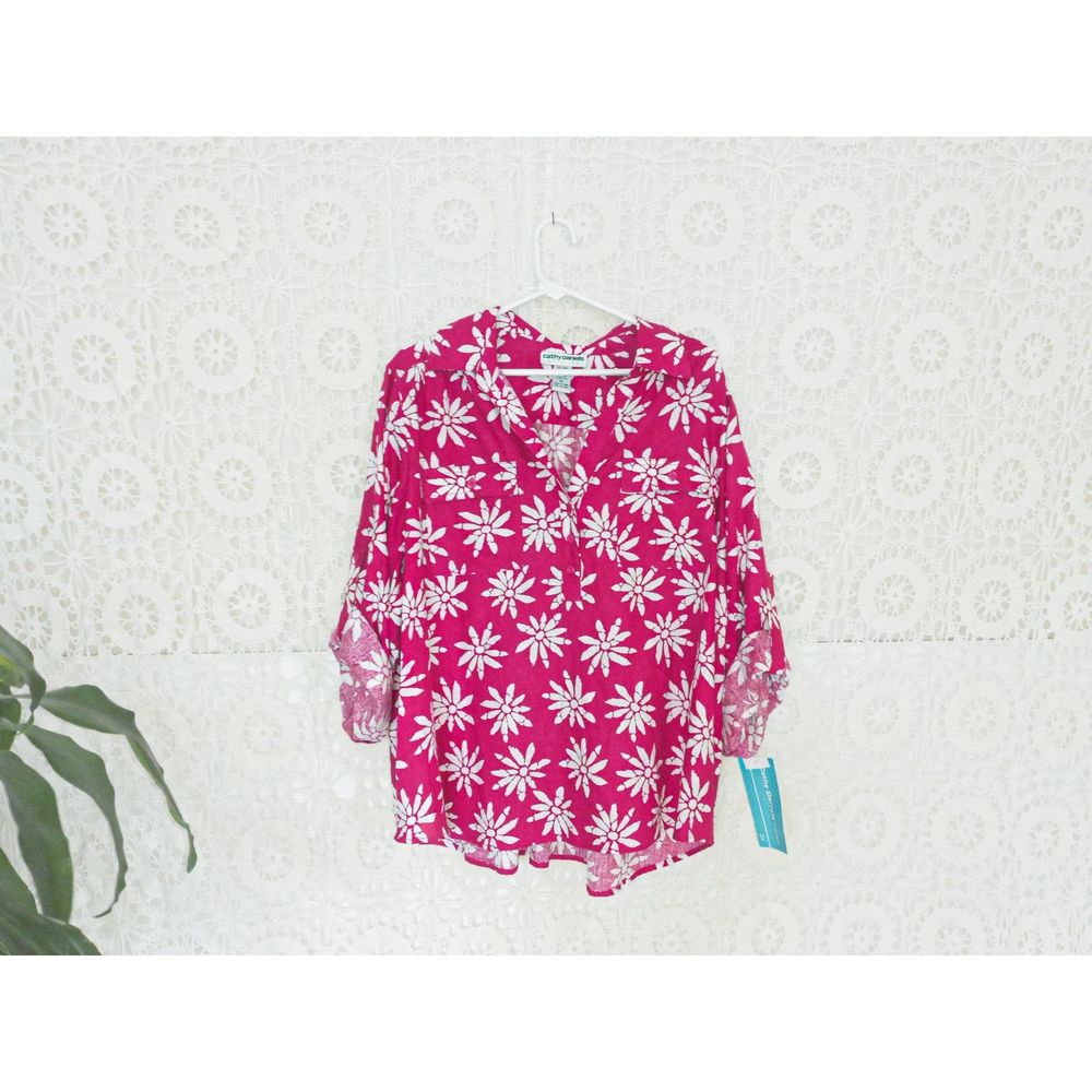Cathy Daniels women's Linen top shirt NWT